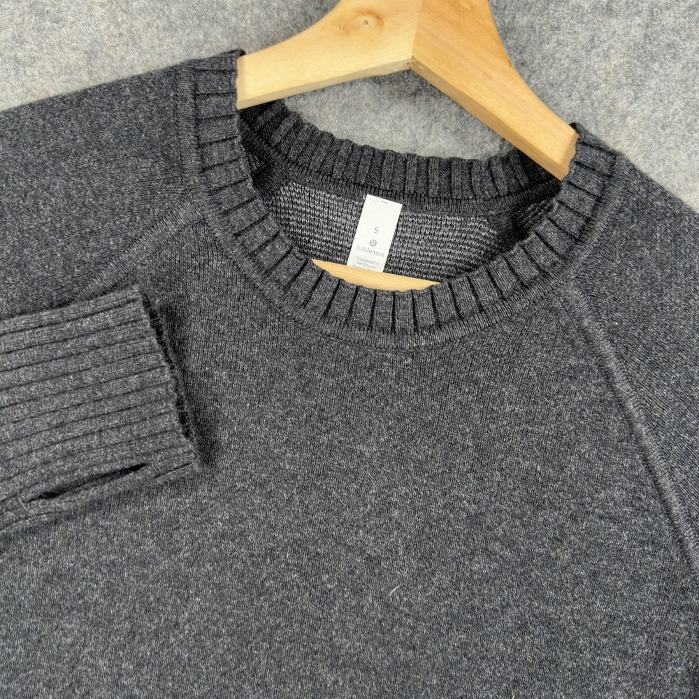 Lululemon Sweater Womens Small Gray Yak Blend Knit Crewneck Pullover Long Sleeve